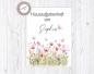 Preview: zauberhaftes Schulheft Umschlag Blumen Name Hausaufgabenheft in seperater Hochwertiger Hülle Einschulung Schulkind von Lüttentüddel®
